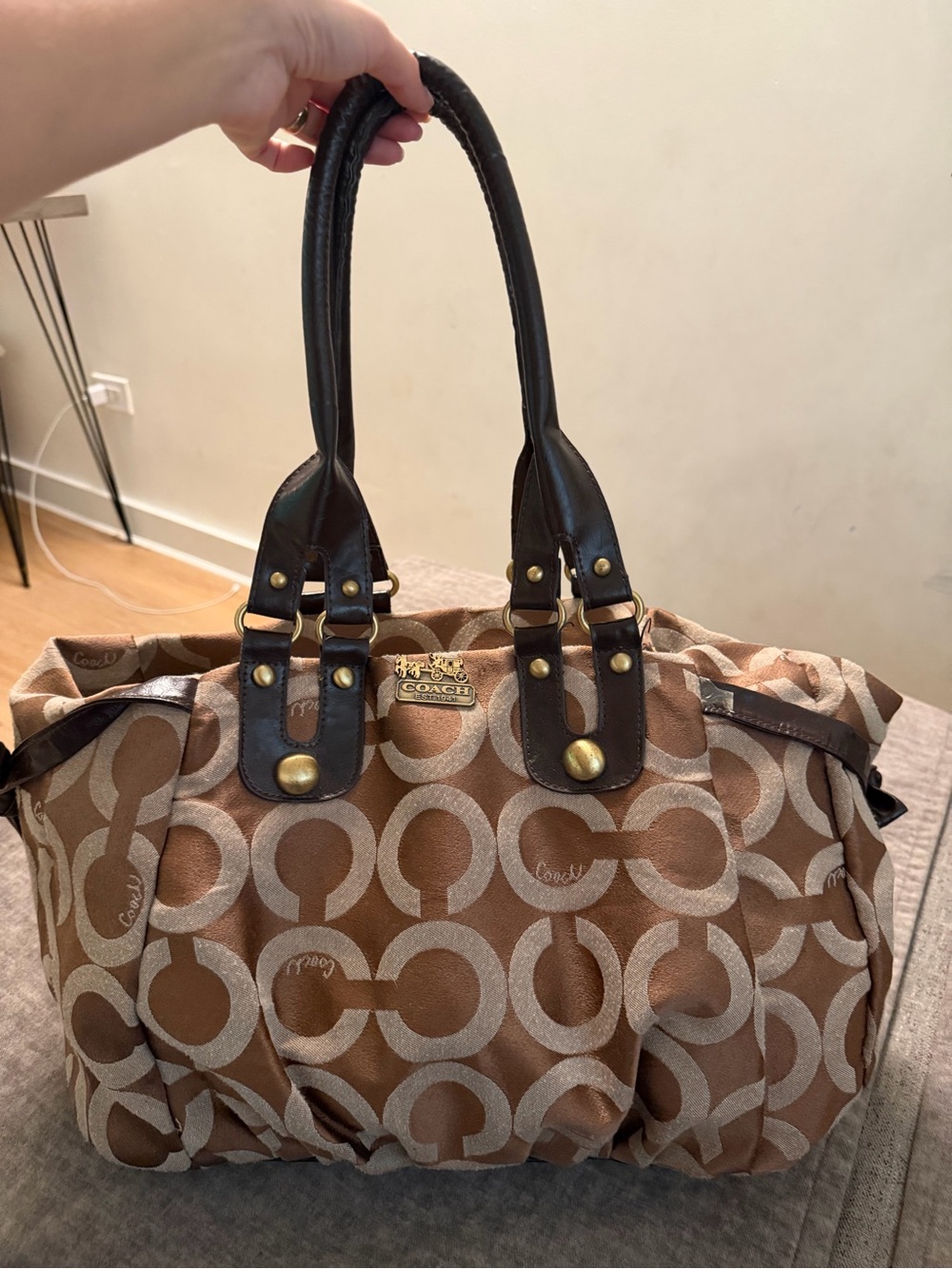 Vintage old-school Coach bag with a classic retro look